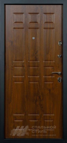Тёмная входная дверь в квартиру с отделкой МДФ ПВХ - фото №2