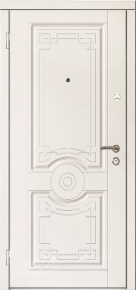 Входная дверь с белой панелью №534 с отделкой МДФ ПВХ - фото №2