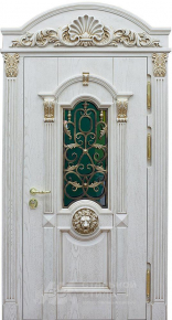 Парадная дверь №362 с отделкой Массив дуба - фото