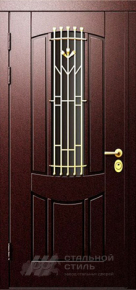 Дверь с ковкой №15 с отделкой МДФ ПВХ - фото №2