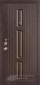 Входная дверь с белой панелью №167 с отделкой МДФ ПВХ - фото