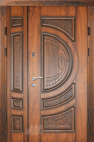 Парадная дверь №93 с отделкой Массив дуба - фото