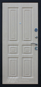 Чёрно белая входная дверь №18 с отделкой МДФ ПВХ - фото №2