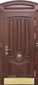 Парадная дверь №62 с отделкой Массив дуба - фото