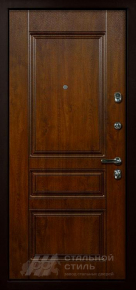 Коричневая железная дверь в квартиру под дерево с отделкой МДФ ПВХ - фото №2